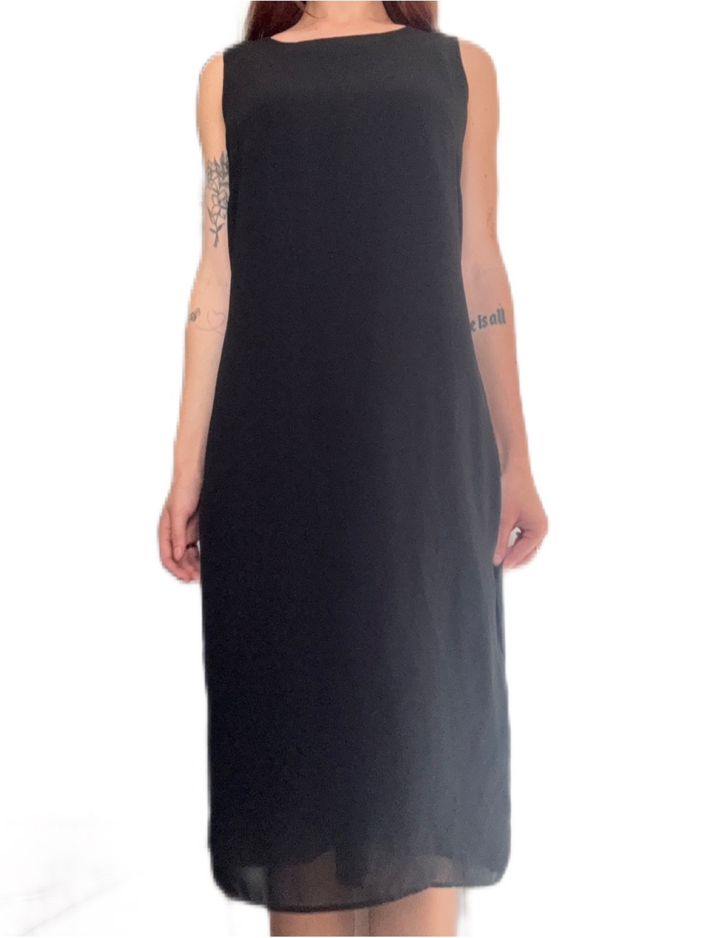 Sleeveless Black Shift Dress